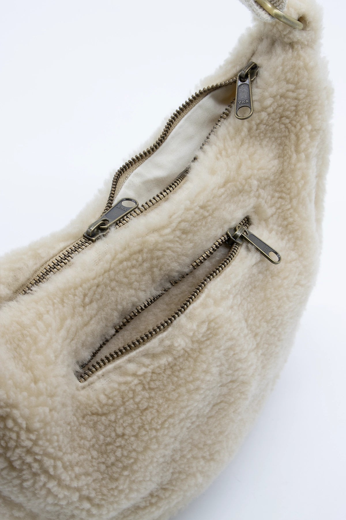 Hindbag Sac Andrea Fourrure Beige