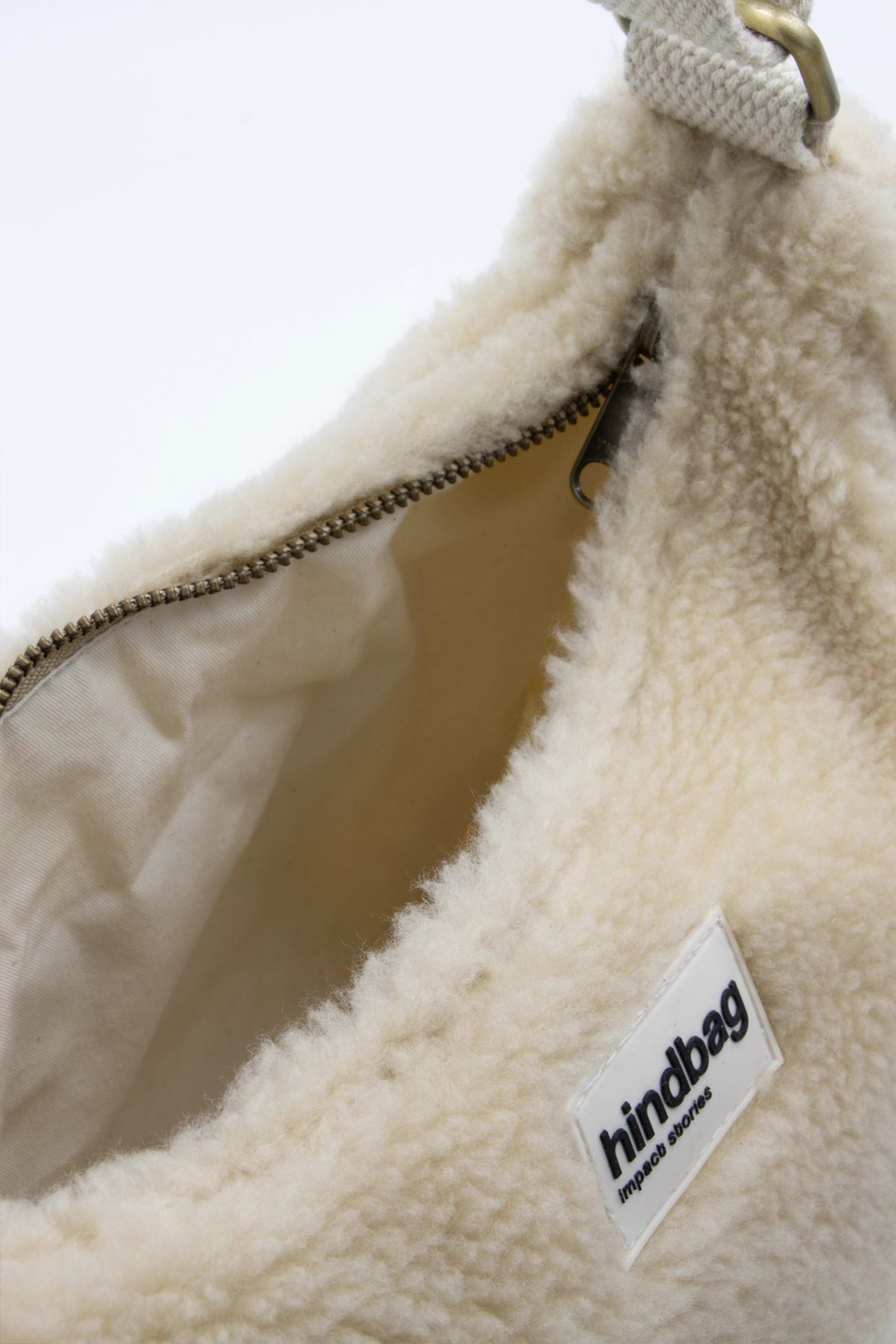 Hindbag Sac Andrea Fourrure Beige