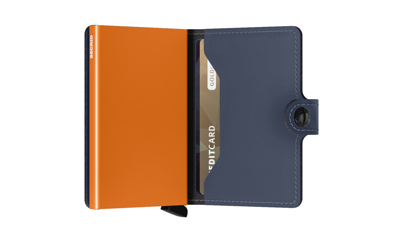 Secrid Miniwallet Matte Night Blue-Orange
