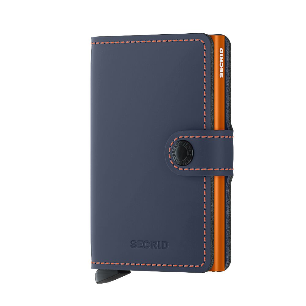 Secrid Miniwallet Matte Night Blue-Orange