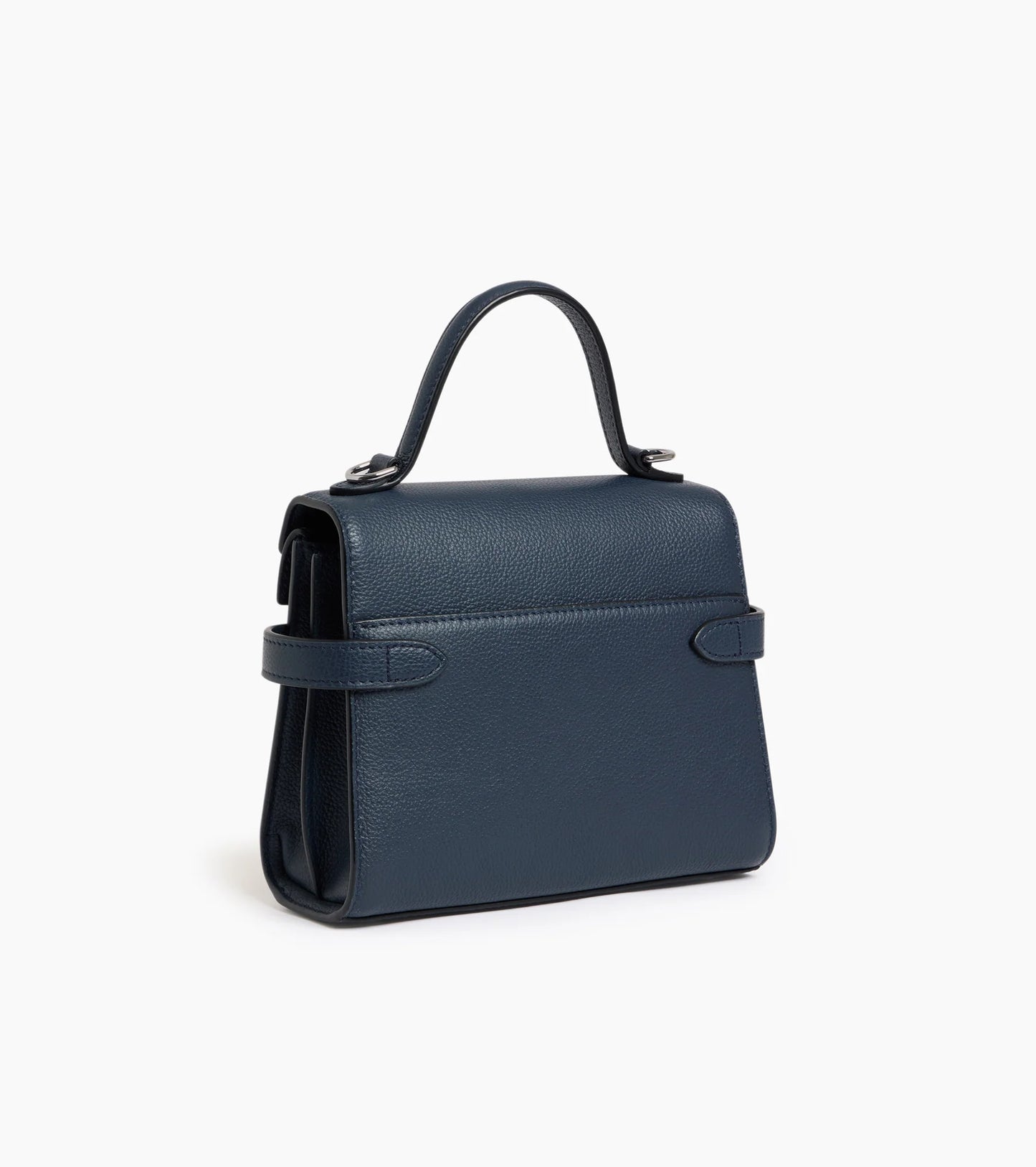 Le Tanneur Emilie Petit sac à main double rabat Bleu Crépuscule TEMI1006B01