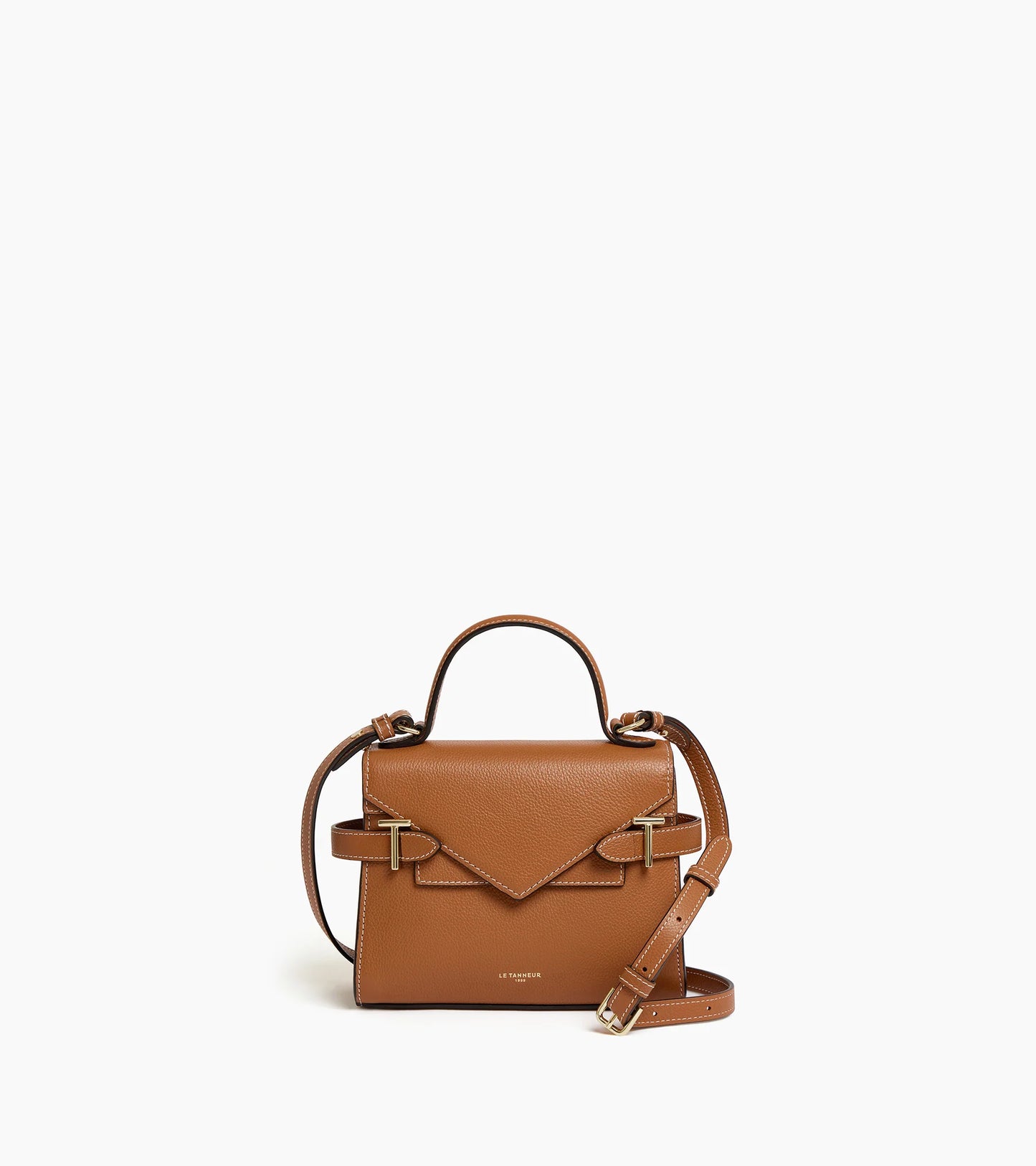 Le Tanneur Emilie Petit sac à main double rabat Marron Tan TEMI1006G05