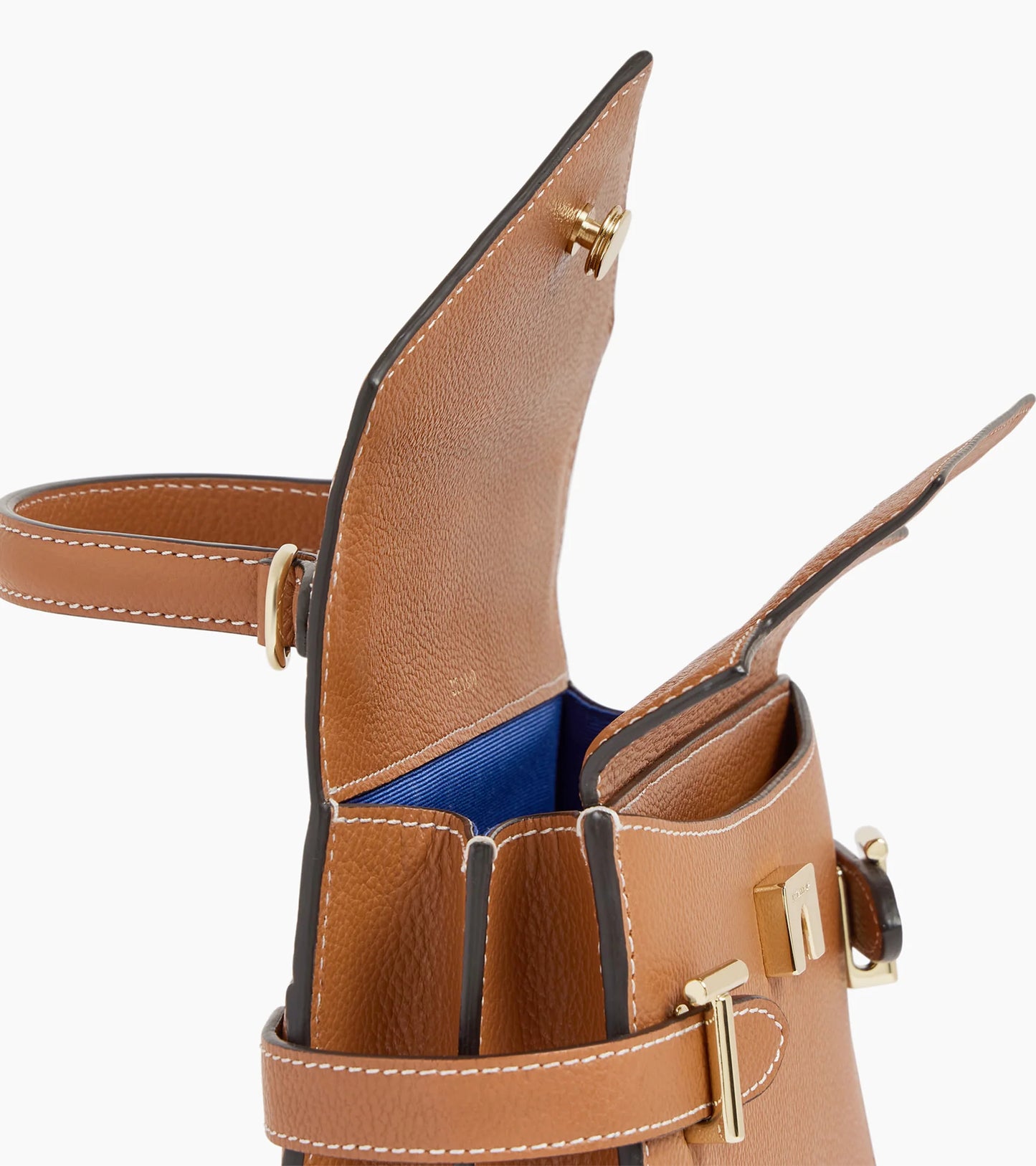 Le Tanneur Emilie Petit sac à main double rabat Marron Tan TEMI1006G05