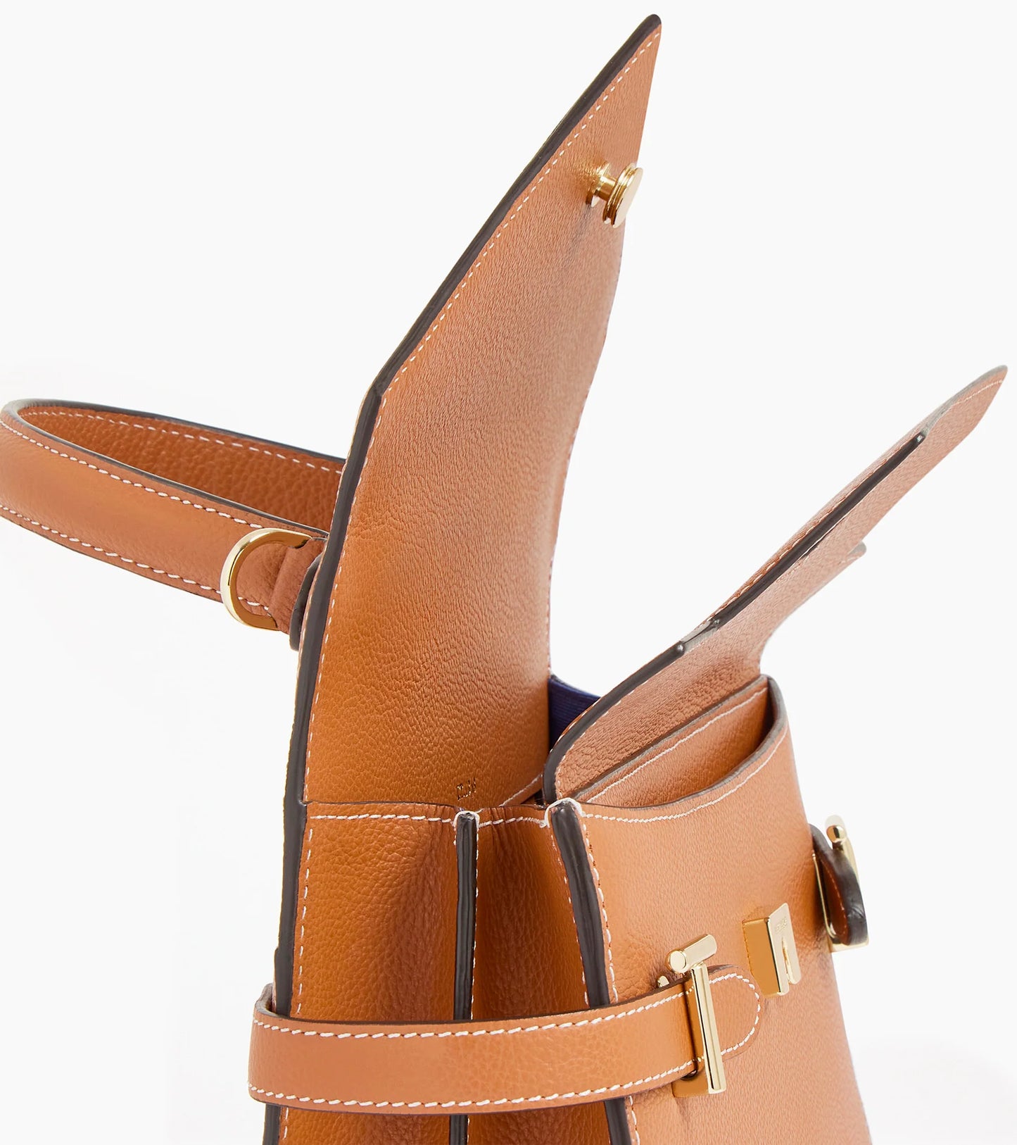 Le Tanneur Emilie Sac à main double rabat Marron Tan TEMI1014G05