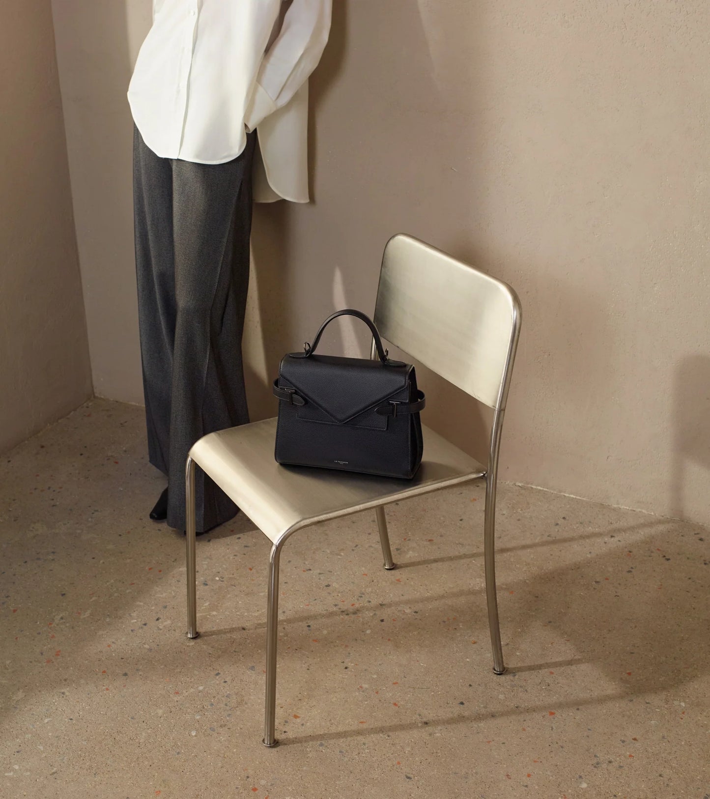 Le Tanneur Emilie Sac à main double rabat Noir TEMI1014N01