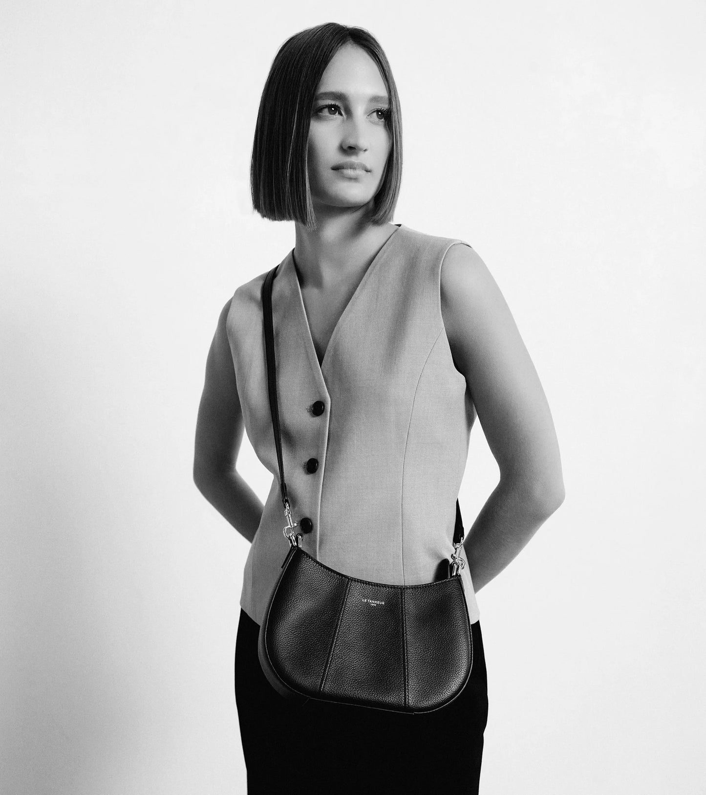 Le Tanneur Juliette Petit Sac demi-lune Marron Tan TJET1050G05